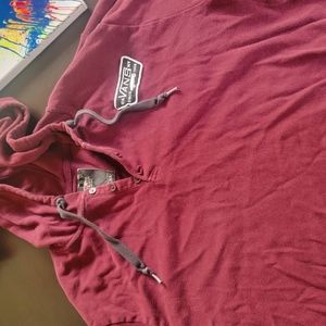 VANS light quarter button hooded long sleeve